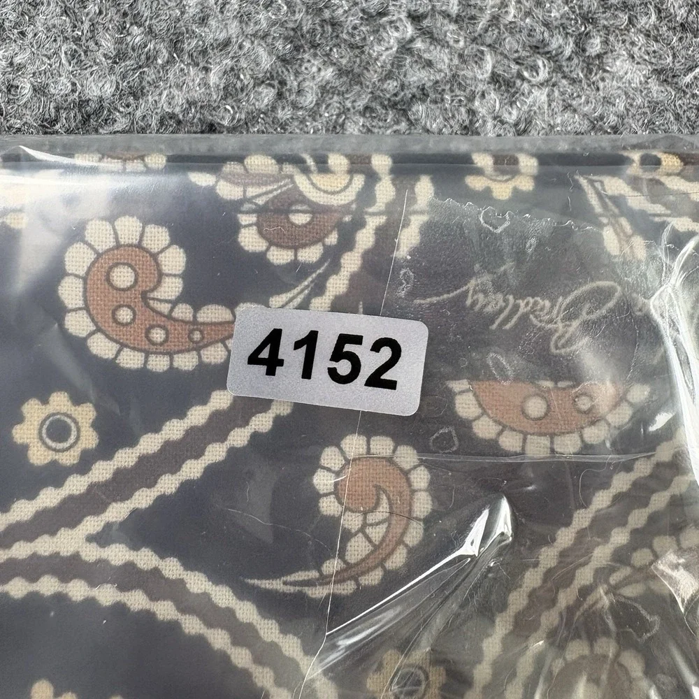 Y2K  Vera Bradley Checkbook Wallet Black Brown Paisley Boho Preppy‎